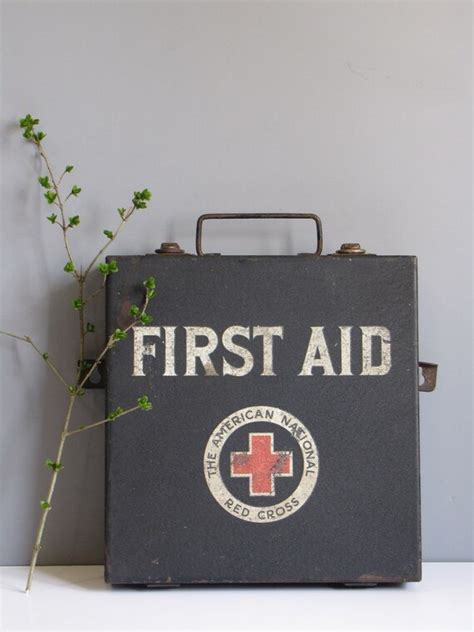 vintage swiss metal first aid box|Vintage Metal First Aid Box for sale .